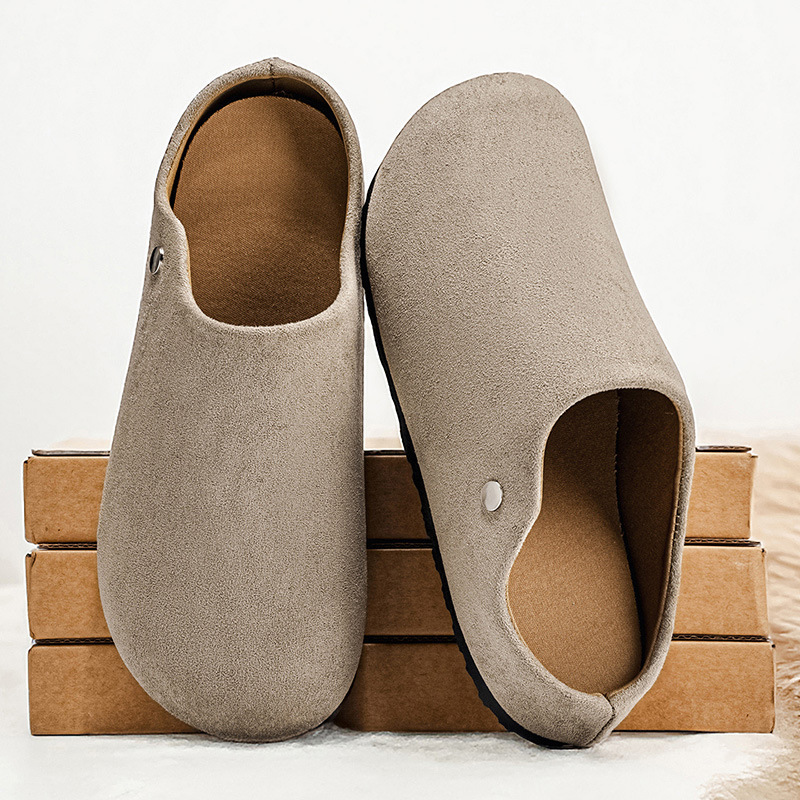 Men's Clog Shoes Spring Autumn Slip-On Backless Loafers, Vintage Casual Office Half Slippers