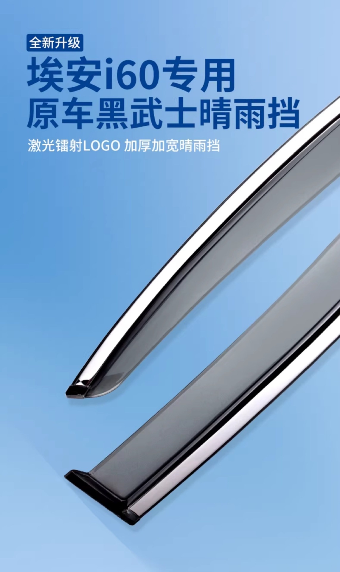 Suitable for 2026 Aion i60, rain and sun visors, complete set of car interior accessories, modification parts, car window rain visors, rain guards