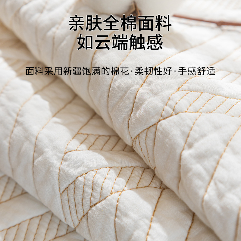 跨境专供奶油风加厚高克重全棉沙发垫2025新款四季通用一片式坐垫|undefined