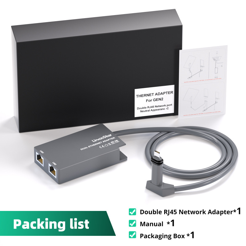 Linkoostar New Product 2-Port Second-Generation Ethernet Gigabit Network Adapter Rj45 Network Adapter Box Linkoostar New Product 2-Port Second-Generation Ethernet Gigabit Network Adapter Rj45 Network Adapter Box