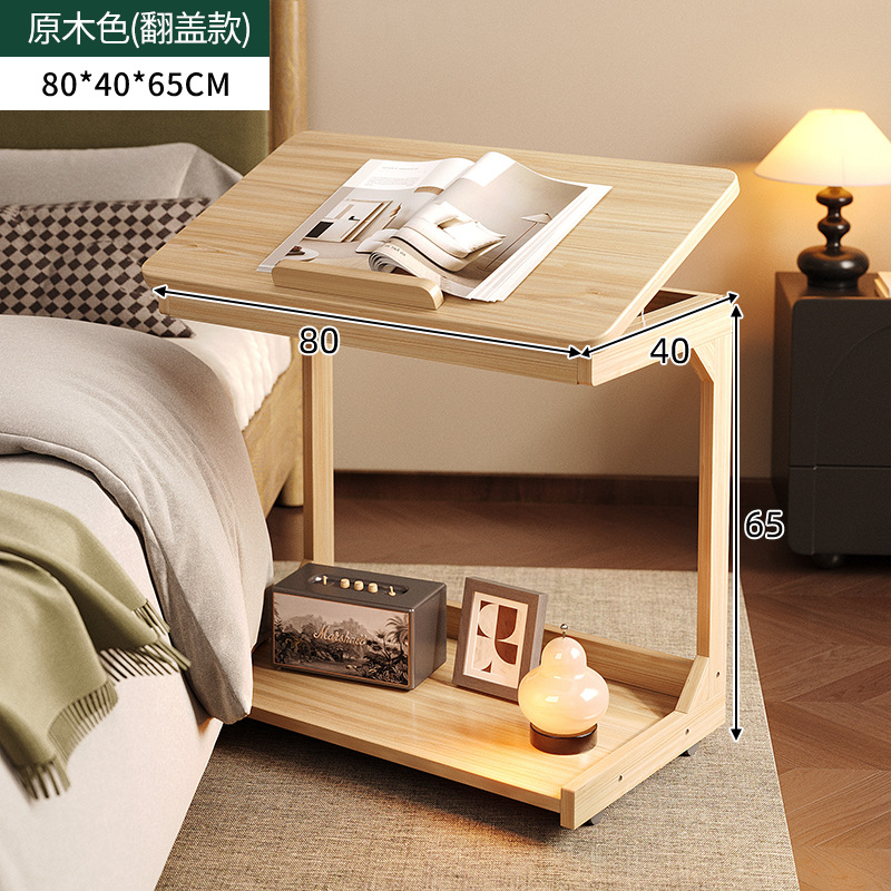 Mesita de noche, dormitorio doméstico, madera maciza extraíble 2025, nueva creatividad en lugar de un lado pequeño, estante de cabecera