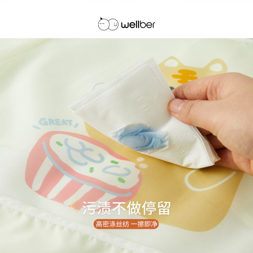 Wellberu children's smock baby outer clothing anti-dirty baby eating waterproof bib long-sleeved printed reverse clothing