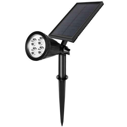 Cross-border hot selling solar outdoor ground spotlight 4led courtyard garden villa landscape lighting lawn ground light