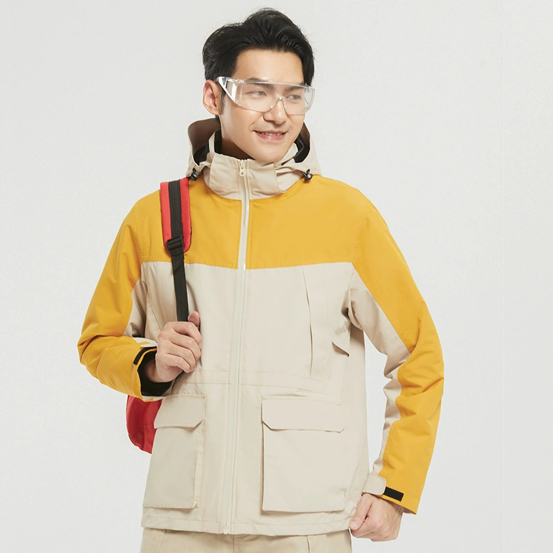 Windproof waterproof jacket, velvet removable liner, set for work, ski ski suit, increased thickness