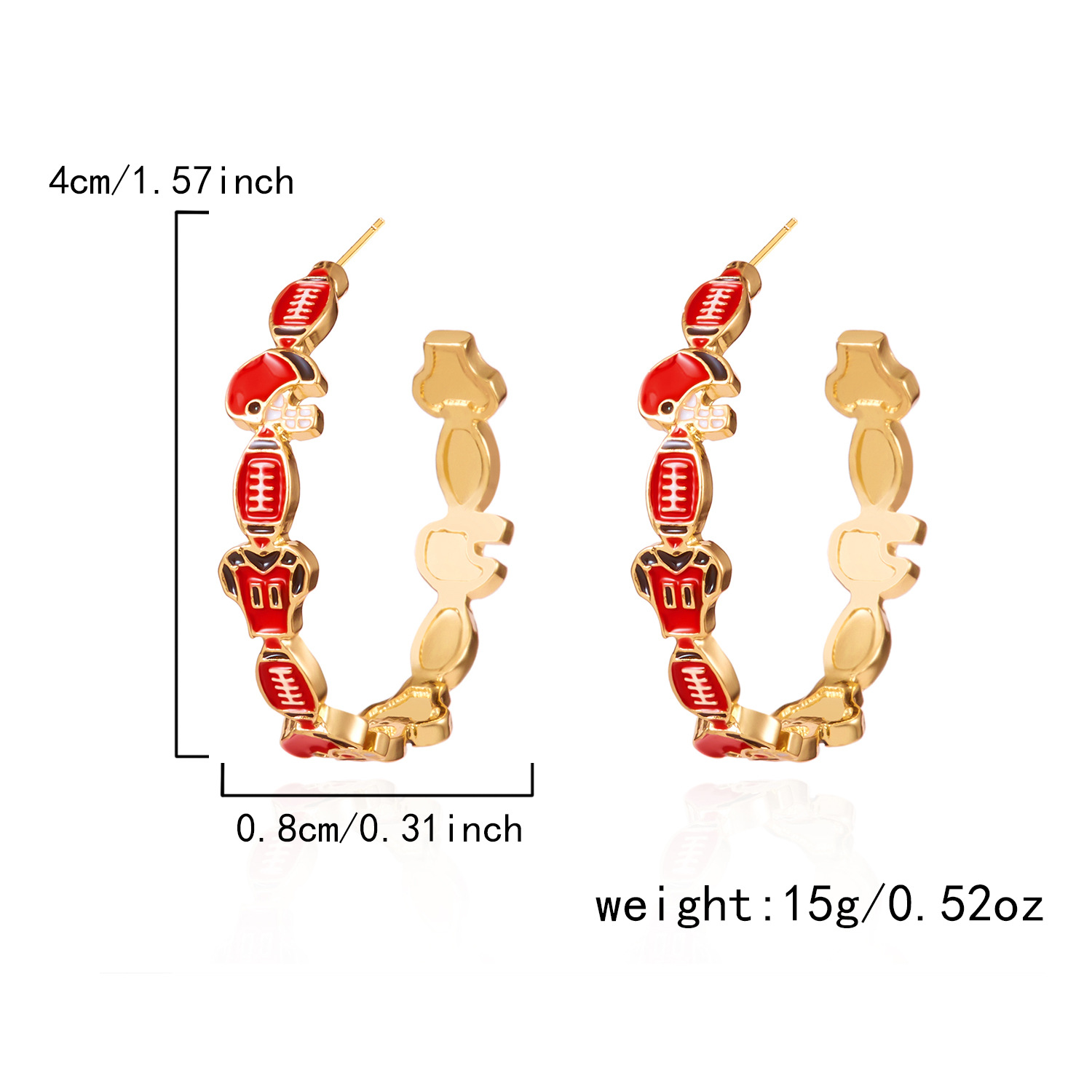 Orecchini a cerchio in smalto boho con motivo egiziano, orecchini a cerchio etnici colorati placcati in oro, gioielli bohémien per donna, unici e ispirati alla cultura locale._voghion.com