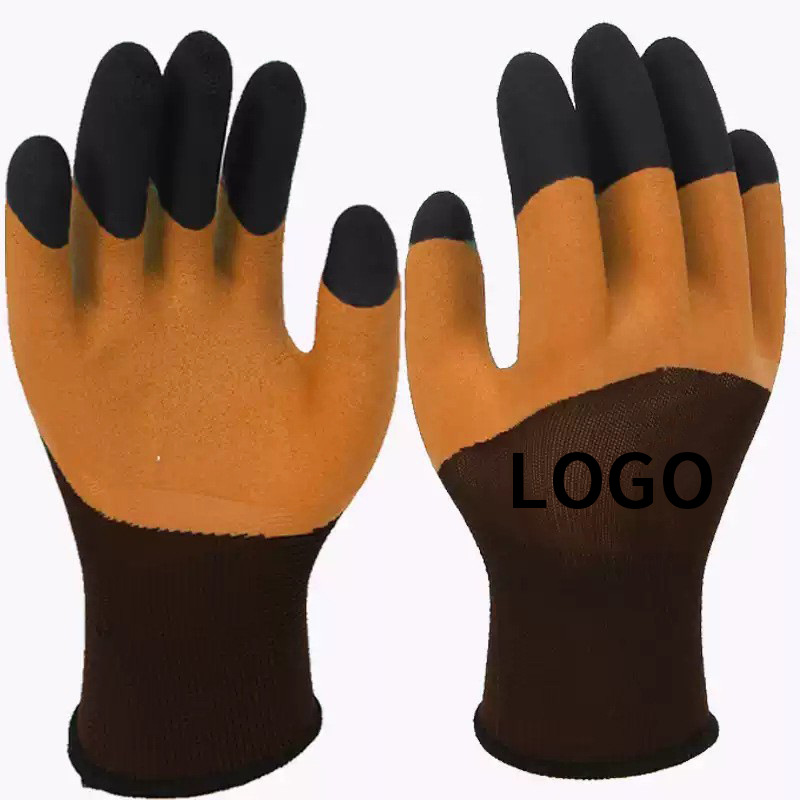 Impermeable guantes de trabajo caliente terry inmersión resistente al desgaste invierno forrado de lana gruesa caliente anti-congelación guantes de montar al por mayor