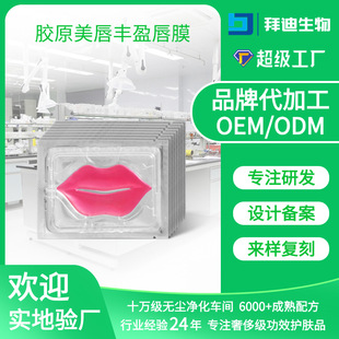 Cross-Border Lip Mask Customized Collagen Lip Plumping Lip Mask Hydrating Moisturizing Lip Mask Beautiful Skin Lip Patch Oem Processing