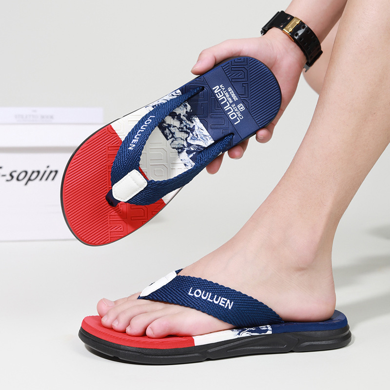 2025 nuevas zapatillas de verano para hombre, chanclas antideslizantes, sandalias para hombre, personalidad de tendencia, chanclas al aire libre coreanas, zapatos de playa