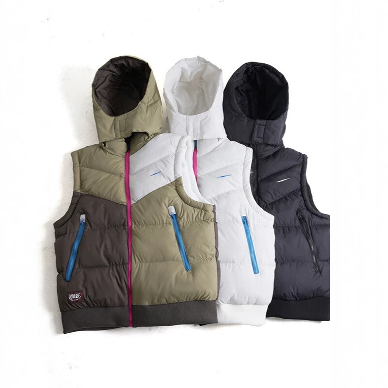 Foreign trade ready-to-ship color-blocked double-sided cotton vest, unisex, new autumn and winter Korean style, thickened outerwear vest Foreign trade ready-to-ship color-blocked double-sided cotton vest, unisex, new autumn and winter Korean style, thickened outerwear vest