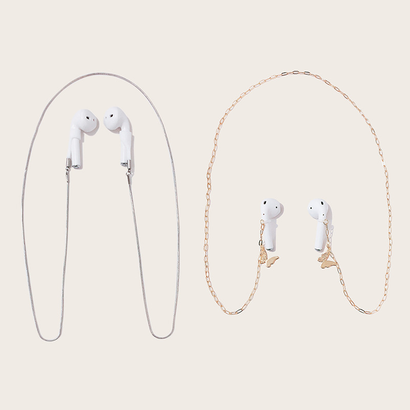 無線耳機防丟繩項鍊 合金防丟鏈條藍牙耳機防丟繩適用蘋果airpods