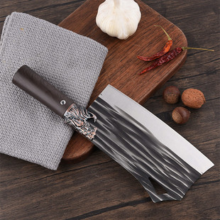 Kitchen Stainless Steel Faucet Knife, Forged Meat and Vegetable Cutting Chef Slicing Household Bone Chopping Knife, Dual-Purpose Chopping Knife