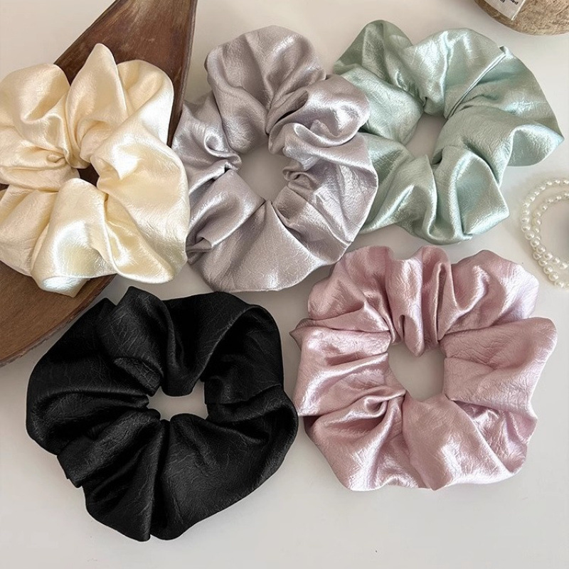 Satin scrunchie for women, summer 2024 new style, high-end hair accessory for tying ponytails, elastic hair band, hair ornament