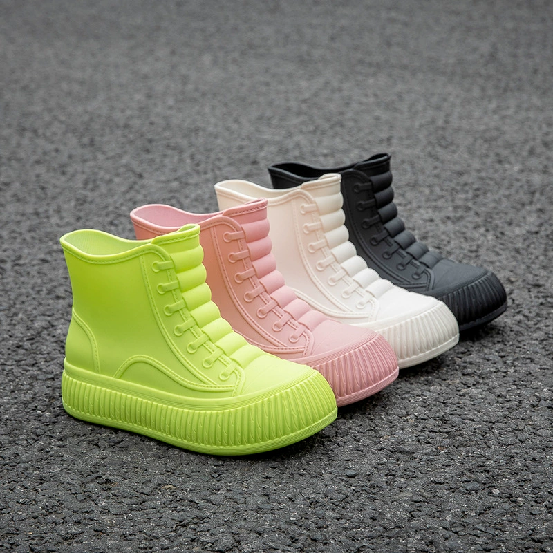 Резиновые сапоги, короткие нескользящие водонепроницаемые сапоги, женские резиновые сапоги, повседневные резиновые сапоги в корейском стиле, сапоги для международной торговли, верхняя одежда с хлопковой подкладкой