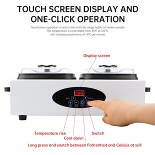 New Product Plucking Lcd Digital Display Double Pot Hair Removal Wax Heater Beauty Salon Wax Bean Machine Heating Furnace Wax Melting Machine