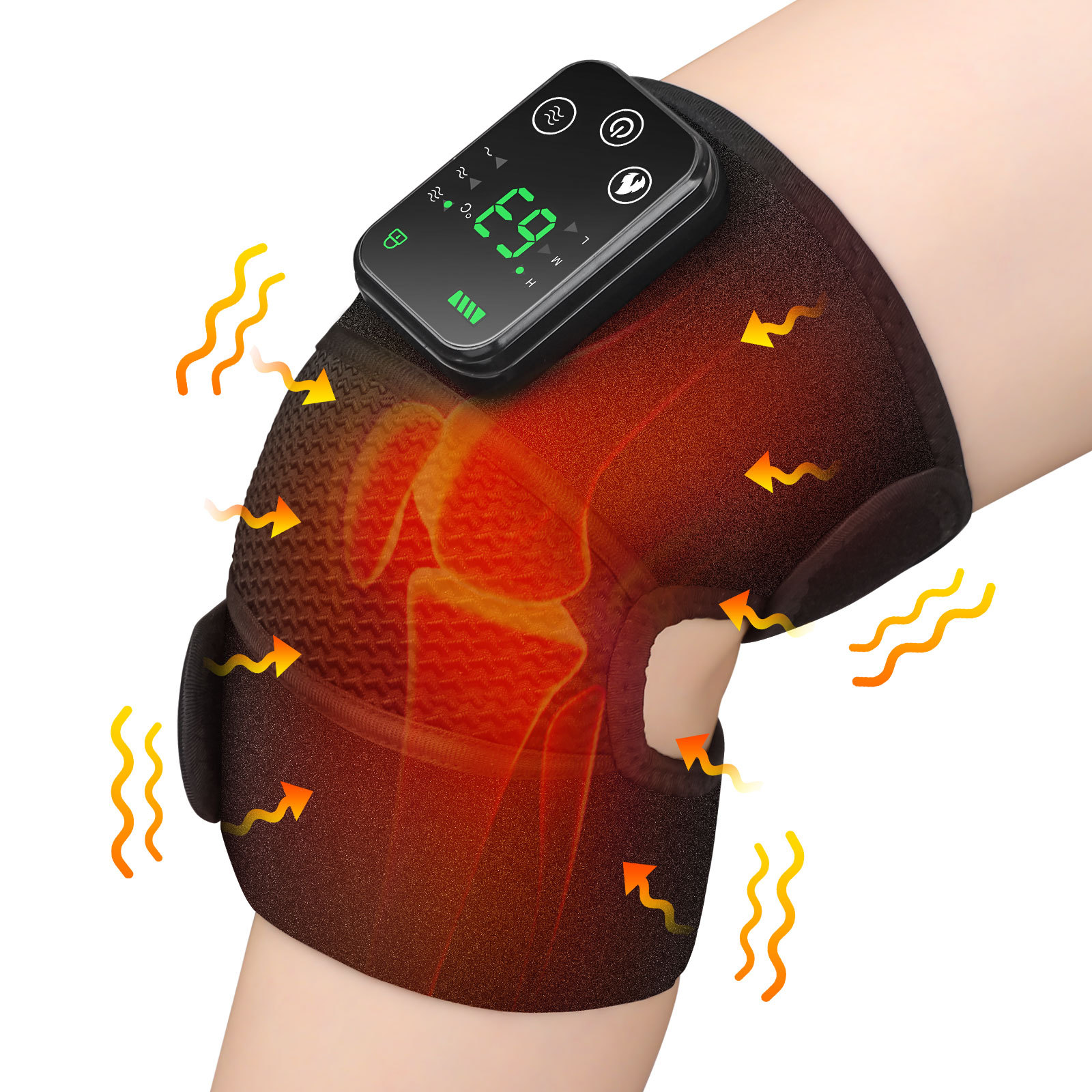 Cross-border electric heating knee support infrared therapy cold leg knee massager moxa heat pad knee massager manufacturer