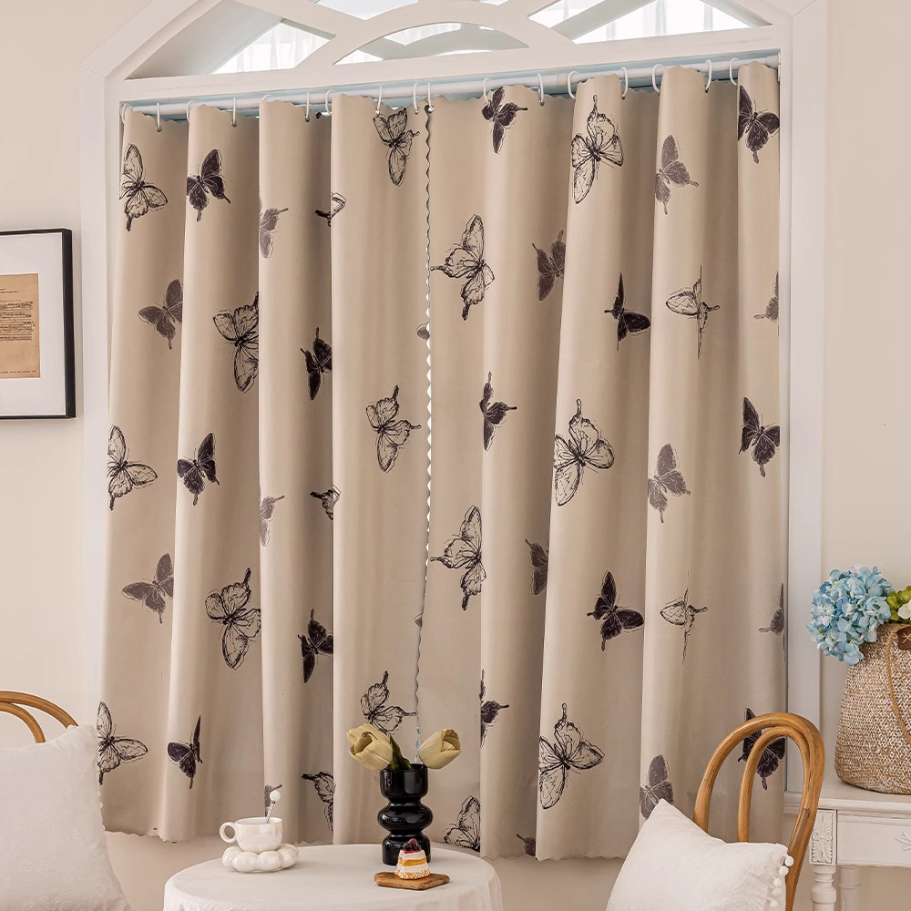 Las cortinas del dormitorio están completamente sombreadas 2025 nueva sombrilla de la sala de estar, protección solar, instalación simple sin perforaciones, un juego completo de varillas telescópicas