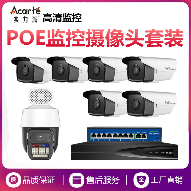 Powerful 8 megapixel POE security camera with high-resolution security monitoring kits for outdoor home use, shops and factories