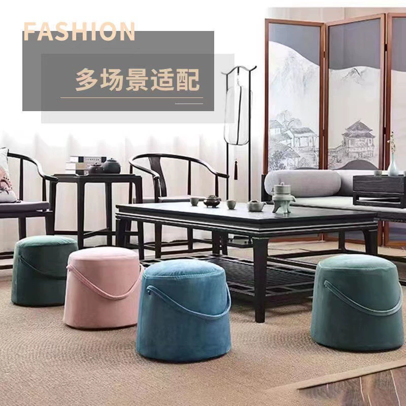 Бытовой интернет популярный портативный табурет маленький табурет цилиндрический милый стул для макияжа гусиные лапки сменный табурет ленивый человек легкая роскошь