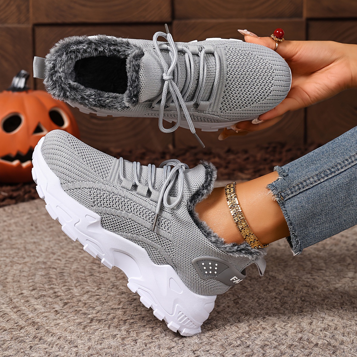 Chaussures pour femmes en promotion, bottes de neige chaudes et épaisses en coton doublées de polaire, imperméables au froid, disponibles en grandes tailles._voghion.com