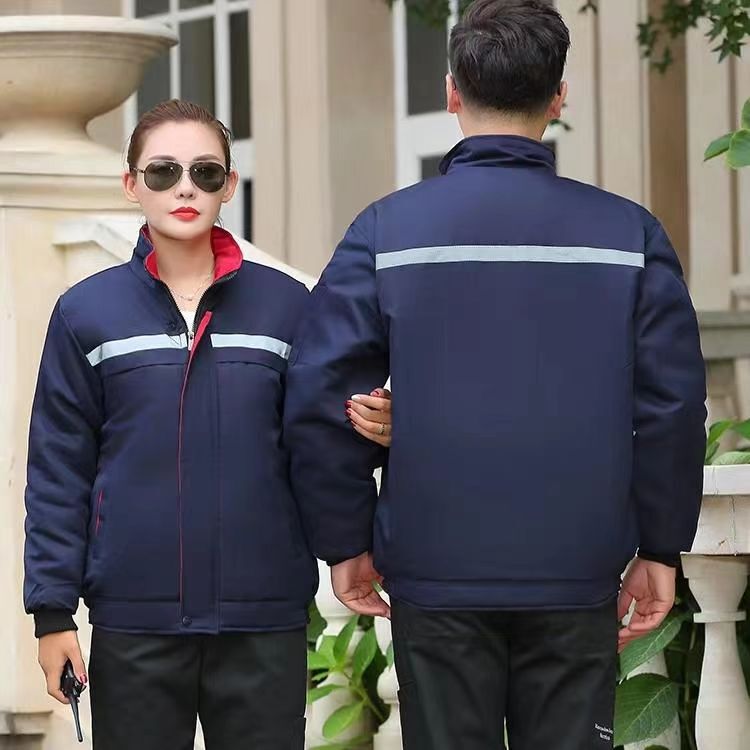 Work Clothes, Cotton-Padded Clothing, Factory Workshop Maintenance Anti-Static Cotton Clothing, Winter Work Clothes, Wear-Resistant, Dirt-Resistant, Cold-Proof