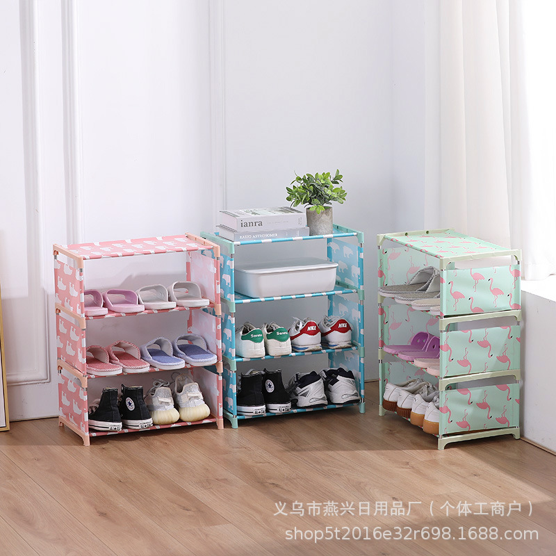 Zapato simple estante de acero inoxidable estante hogar estudiante dormitorio multi-capa de ahorro de espacio zapatos de almacenamiento rack zapato gabinete al por mayor