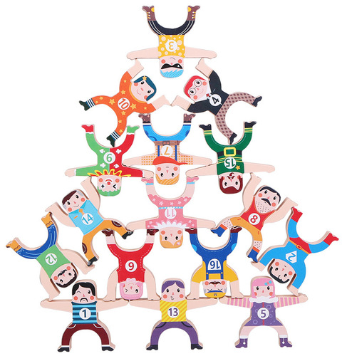 Cross-border Hercules balance stacking high building blocks stacking Arhat early education educational plastic toys stickers Jenga gifts