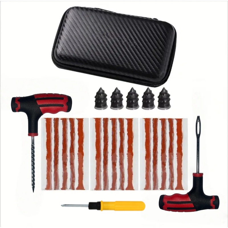 Cross-border car tire repair tool set, 45-piece car tire repair kit, electric vehicle vacuum tire repair tool