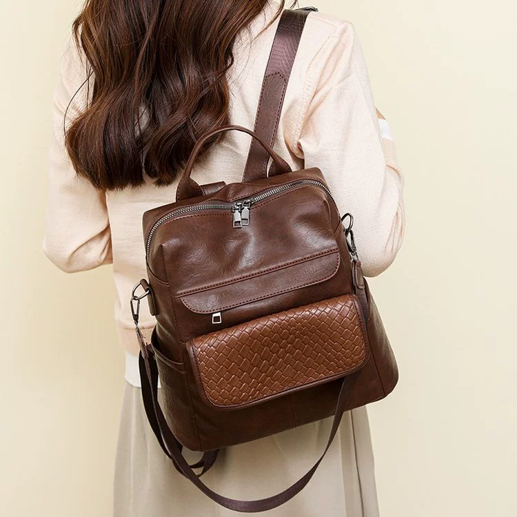 (Cross-border trading), polyurethane backpack, capacious one-shoulder bag, travel bag