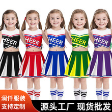 啦啦队服儿童啦啦操表演学生运动会演出服六一团体体操服比赛套裙