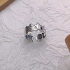 Brand retro small design one size ring, on index finger