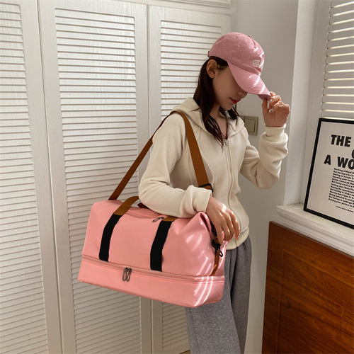 Cross-border new style yoga fitness bag, wet and dry separation, large capacity, unisex leisure travel bag, single shoulder or cross-body travel bag