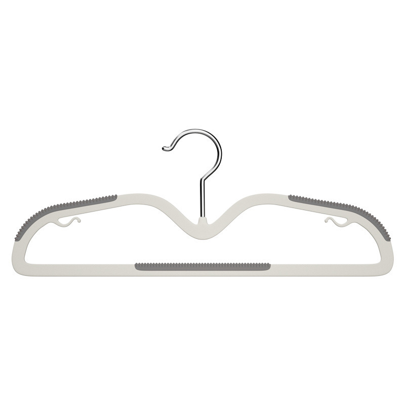 Colgante de cuello corto para ropa doméstica antideslizante sin huellas ahorrar espacio cuello corto de ropa estrecha colgante anti-hombro esquina soporte de secado de ropa