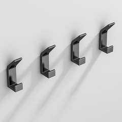 太空鋁免打孔掛鈎S型鈎廚房門後鈎收納掛鈎家用單鈎香腸臘肉晾曬