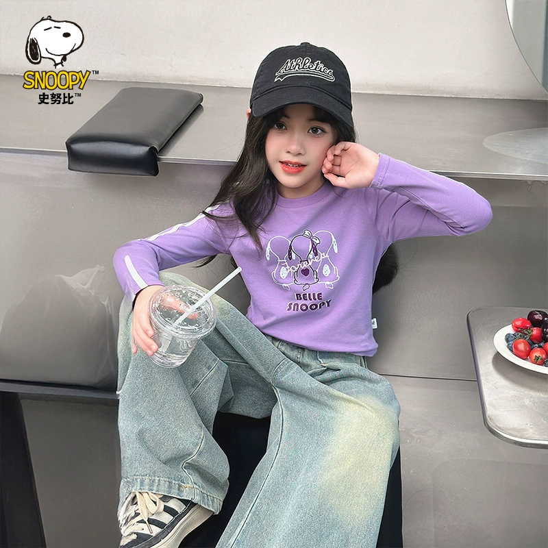 Snoopy, nuby, детская одежда с длинным рукавом для отдыха, детская одежда, slim fit