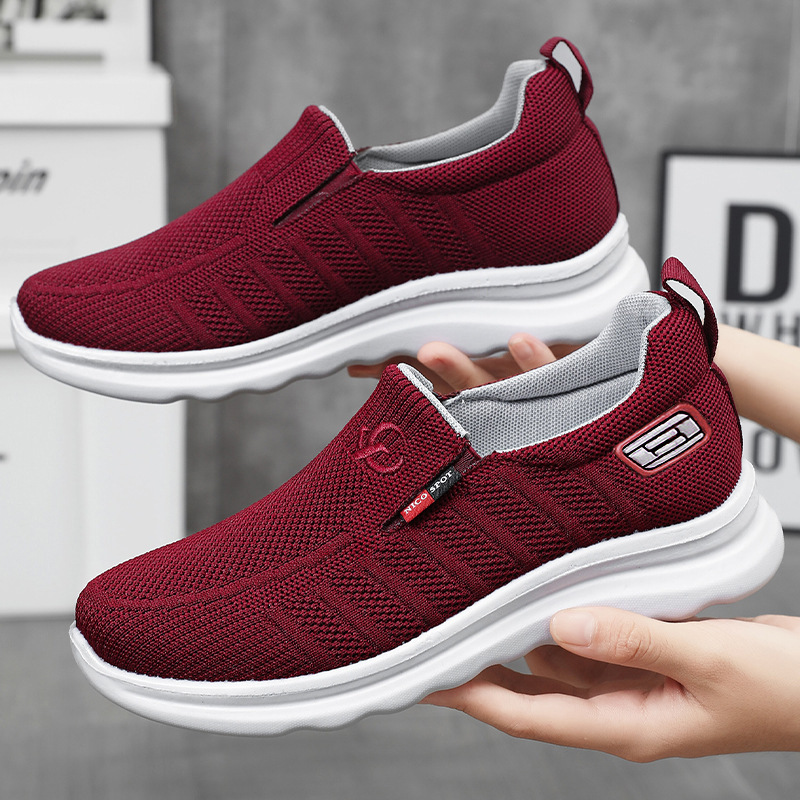 Zapatos de mujer 2026, nueva colección primavera, venta al por mayor, zapatillas sin cordones de tela estilo Pekín, zapatos planos para caminar de mujer
