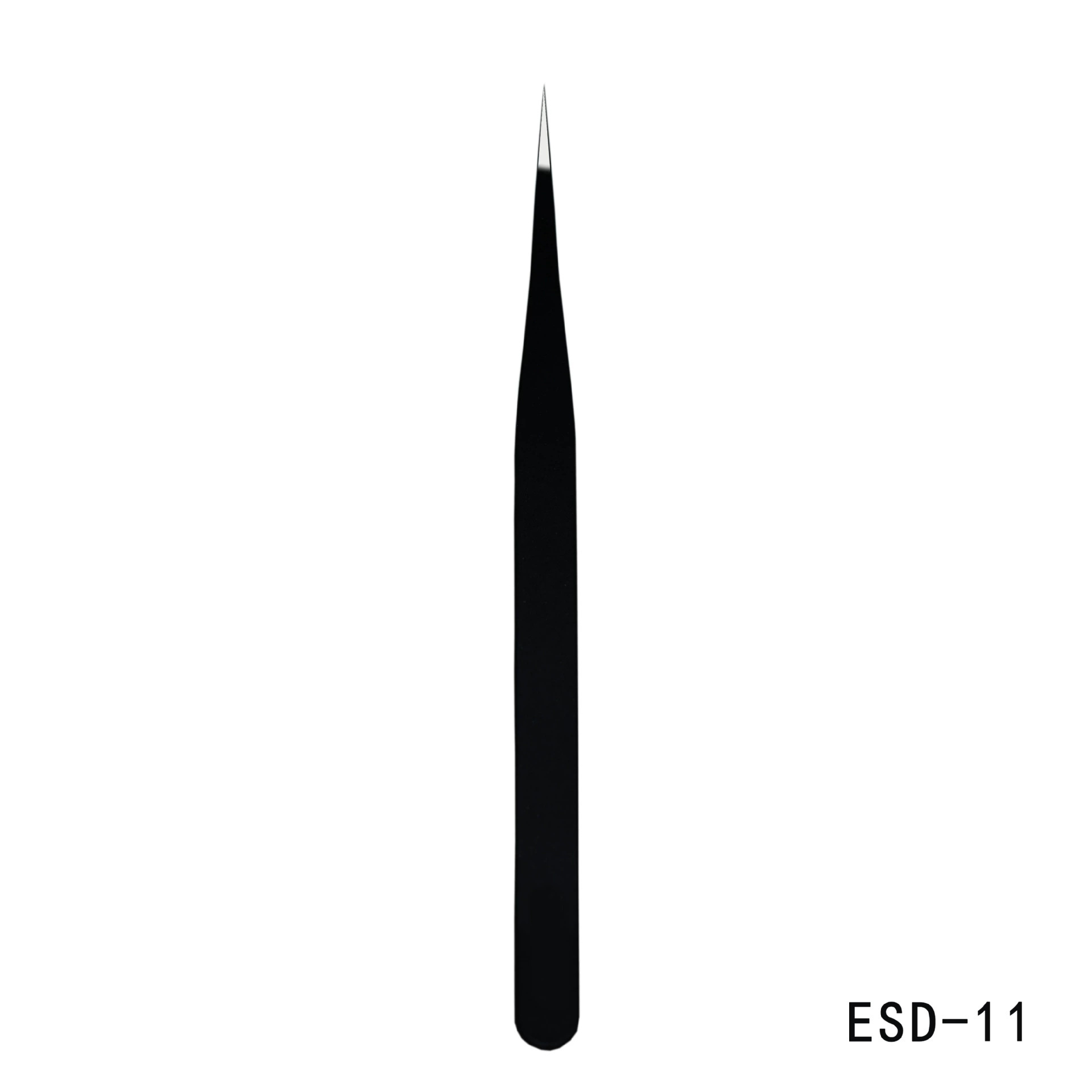 Pinzas de acero inoxidable para manualidades, pinzas puntiagudas para decoración de uñas, pestañas postizas, herramienta antiestática ESD-15 para bisutería.
