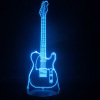 Musical instruments, night light, colorful guitar, battery for bedroom, 3D, gradient, Birthday gift