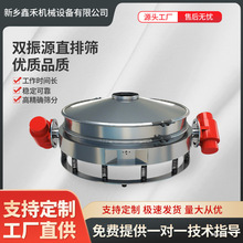 双电机直排式振动筛工业精细筛分食品医药化工粉末颗粒过筛圆振