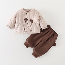 婴幼儿秋冬套装加厚保暖外套夹棉冬装可爱超萌1-3岁男宝宝外出服