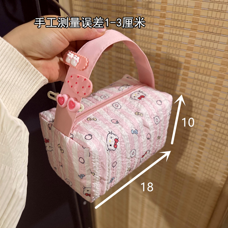 化粧品バッグコレクション猫便利な化粧品バッグ旅行トイレタリー収納袋立体ハンドバッグ大容量|undefined
