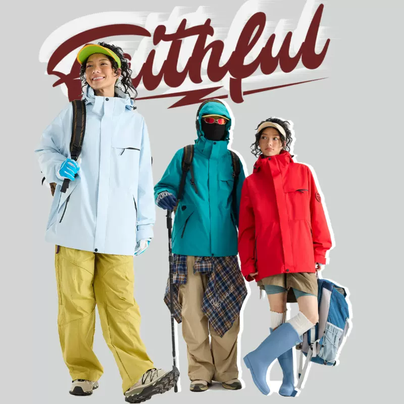 山系情侣冲锋衣秋冬季三合一两件套登山服户外防风防泼水保暖外套