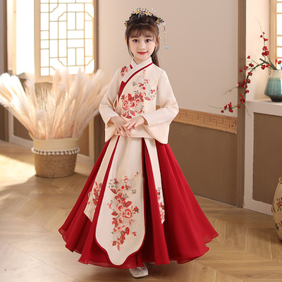 Children girls hanfu chinese dress cosplay dress antique Ru skirts girls fairy costume girl hanfu Chinese wind hanfu skirt