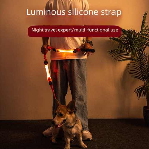 Manufacturer wholesale LED flashing light strap, glow-in-the-dark warning signal light, pre-festival warning flashing hanging strap