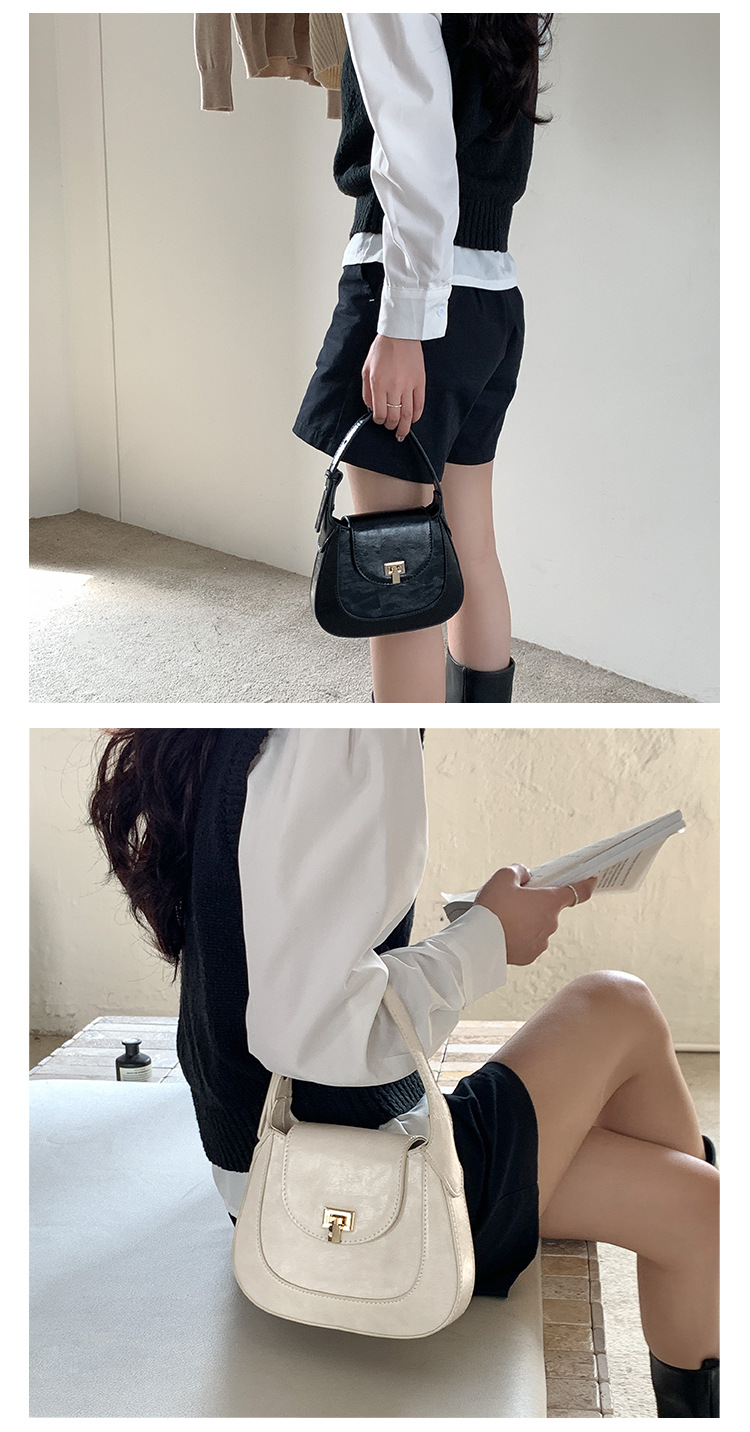 Version coréenne de la coque portable Meilad pour filles, housse à rabat avec boucle de niche, sac à bandoulière léger, sac à bandoulière en PU_voghion.com