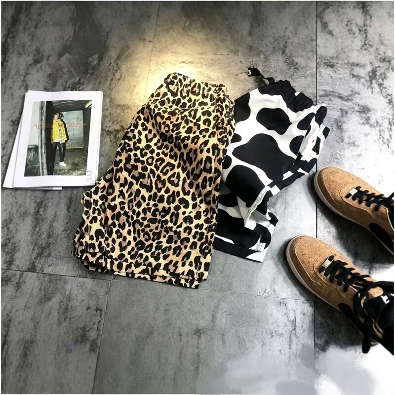 European and American fashion casual style animal leopard print cow color pattern quick-dry outdoor shorts 348 European and American fashion casual style animal leopard print cow color pattern quick-dry outdoor shorts 348