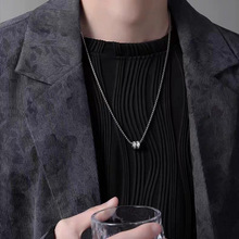 新款项链男潮设计感配饰高级感小蛮腰钛钢百搭小众潮牌吊坠配饰女