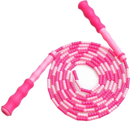 Factory direct sales bamboo skipping rope wholesale kindergarten children soft bead hard bead style skipping rope unknotted adjustable high school entrance examination