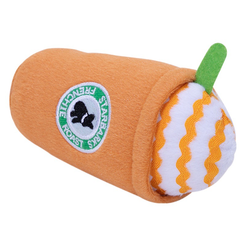 Perro de juguete mordedura de sonido resistente a la felpa del helado de la muñeca dientes de Mascota de pulido palo de Limpieza de dientes gato de juguete en stock al por mayor