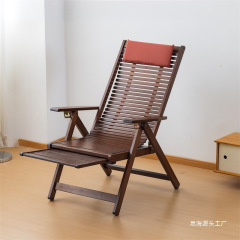 午休折叠躺椅夏季清凉竹躺椅家用加宽加固休闲躺椅户外休
