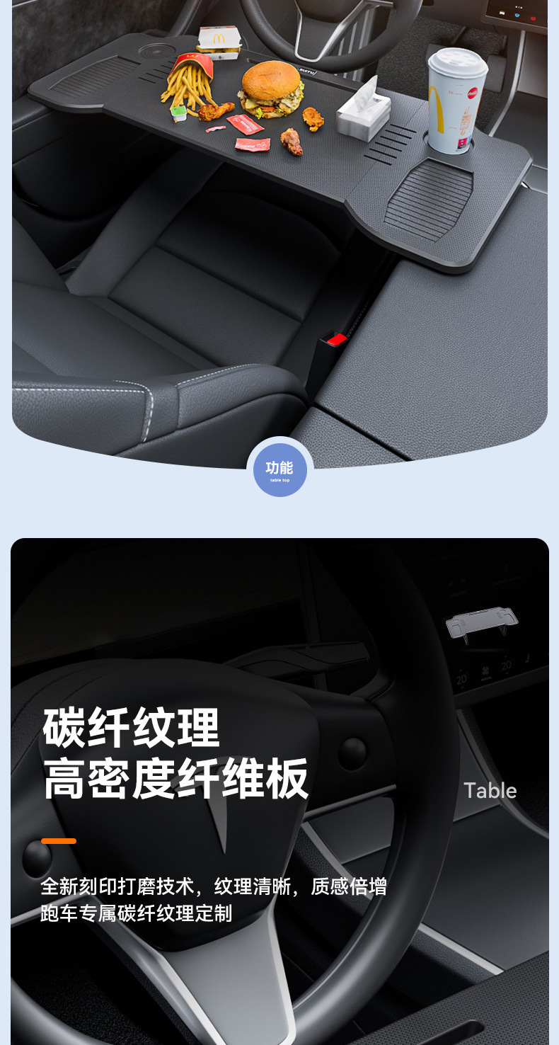 Car-Mounted Small Table Board, Foldable Rear Seat Car Dining Table, Office Writing Desk Stand